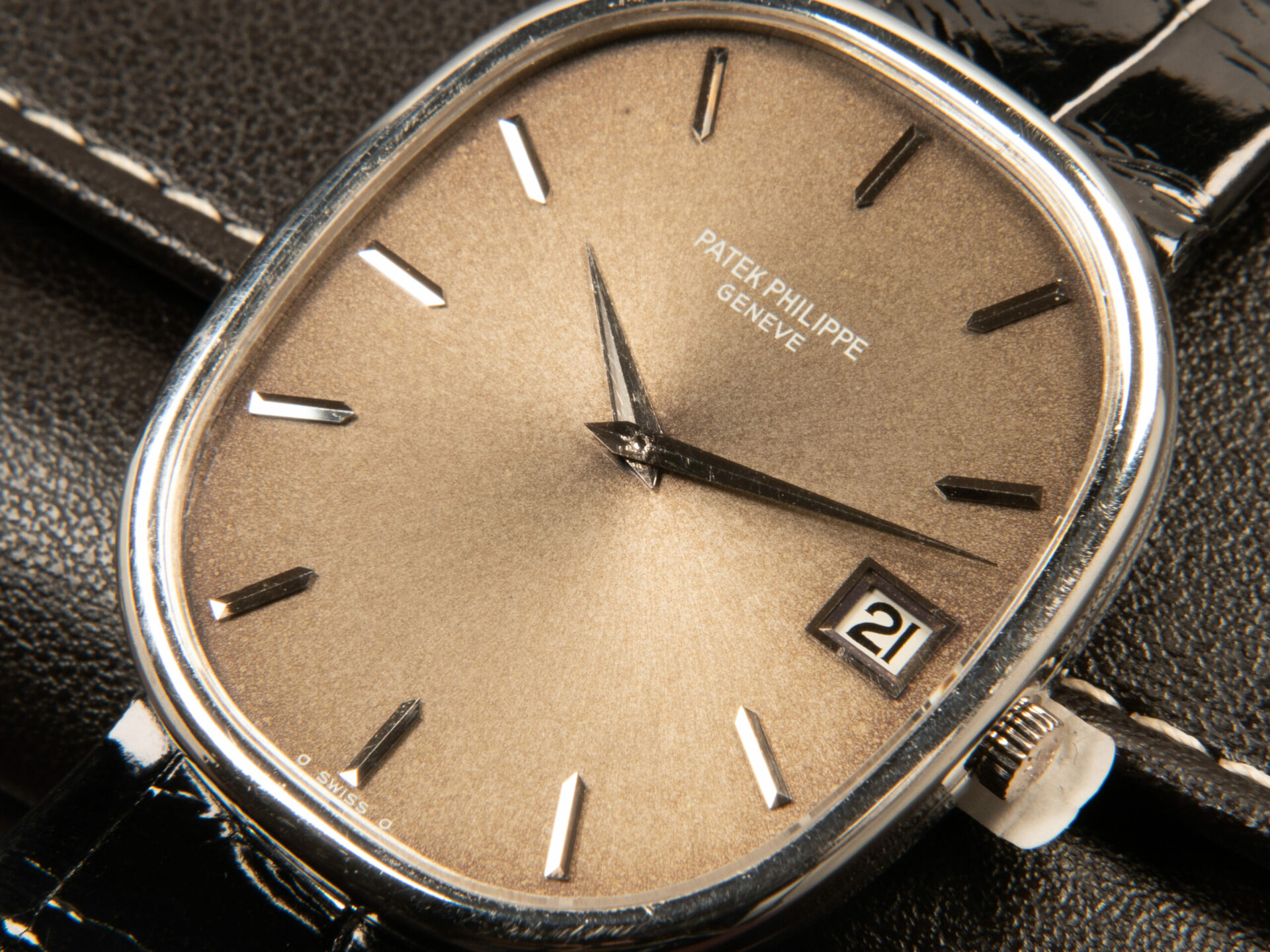 Patek Philippe Ellipse Jumbo Serviced - Quadrante Tropical Blu Virato Al Grigio - immagine 5