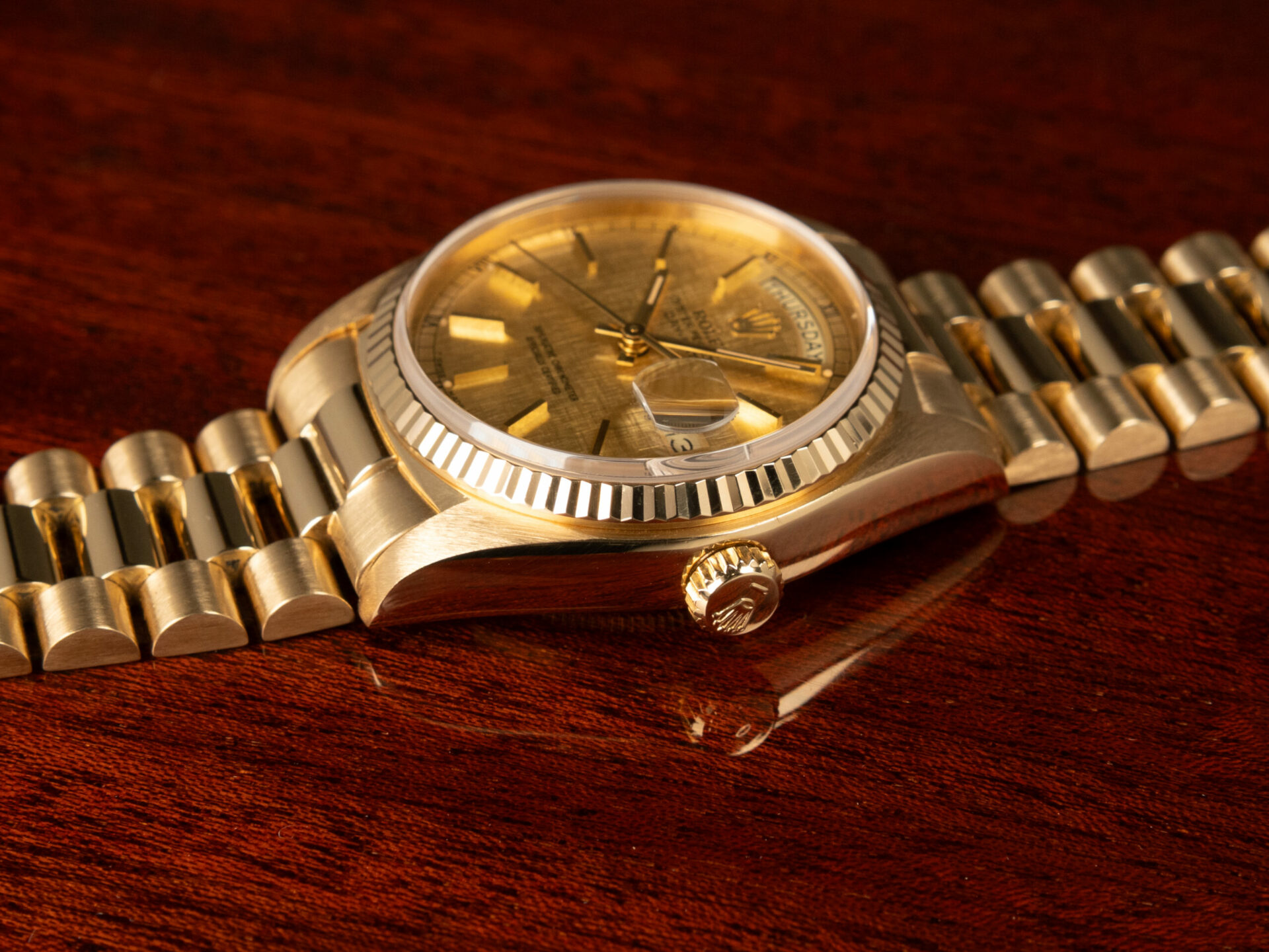 Rolex Day-Date 36 Linen Dial Ref. 18038 1977 - immagine 4