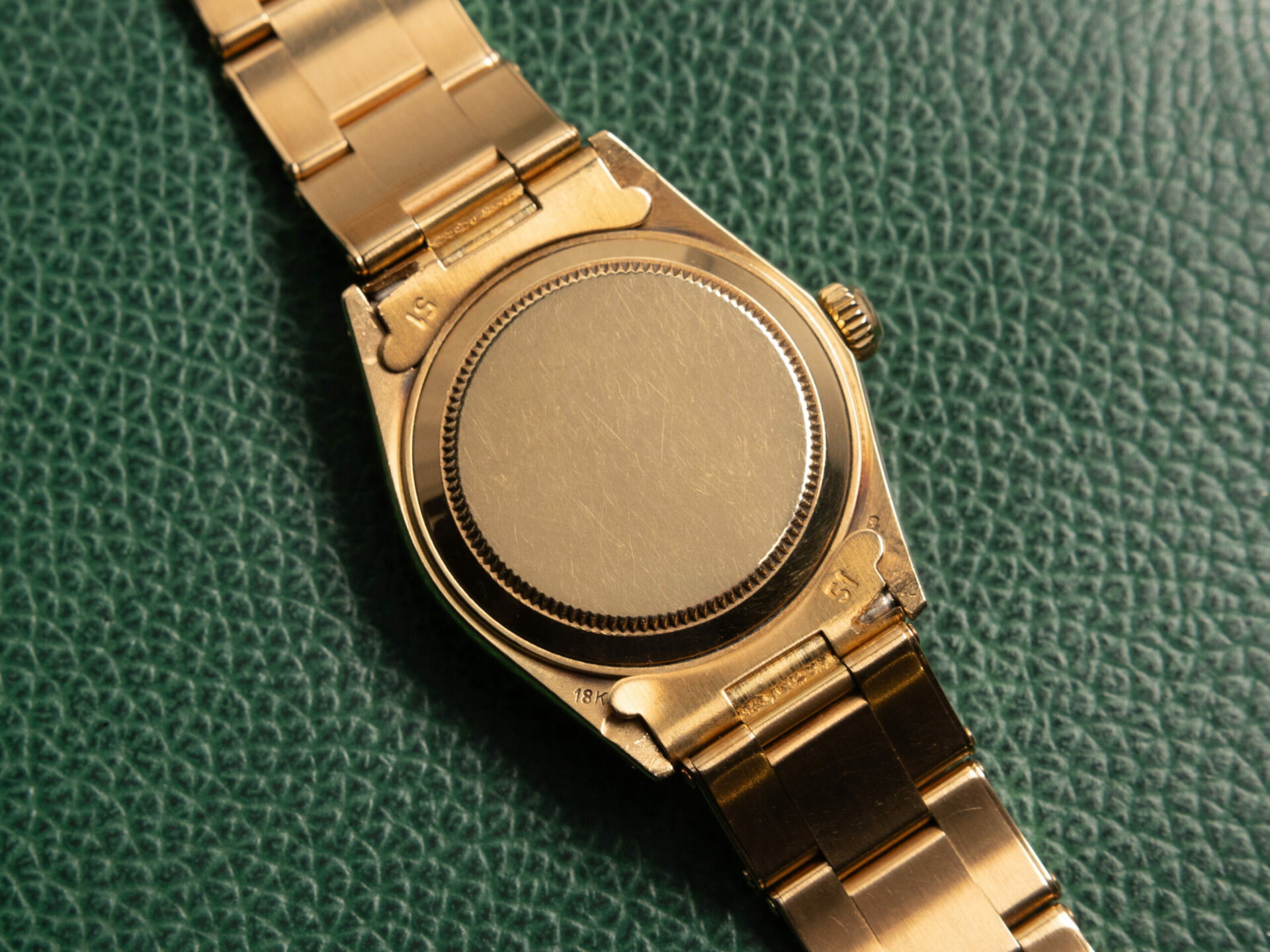 Rolex Date Ref. 6624 Tropical Dial 30 mm 18 k Gold - immagine 7