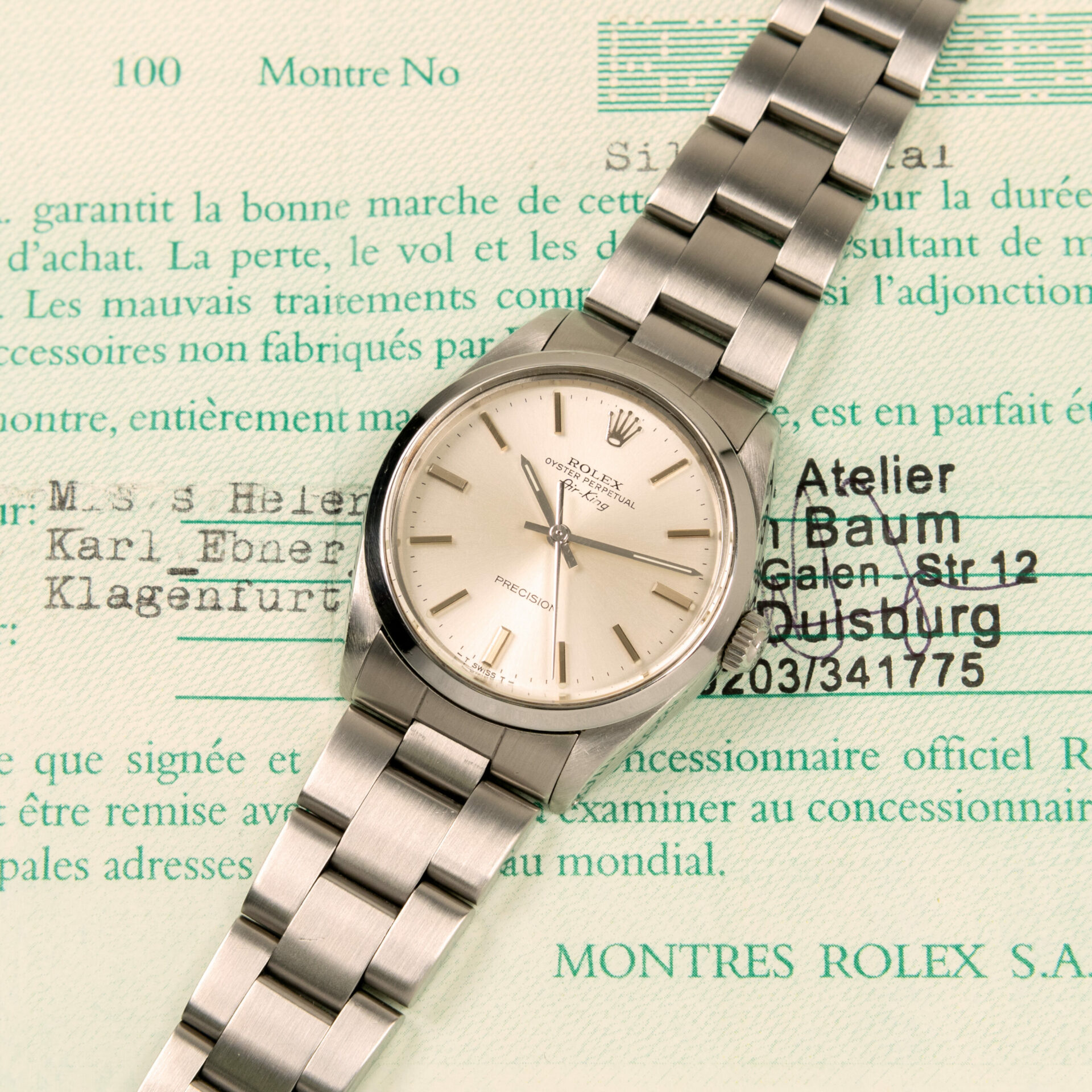 Rolex Air-King Ref. 5500 Full Set 1988