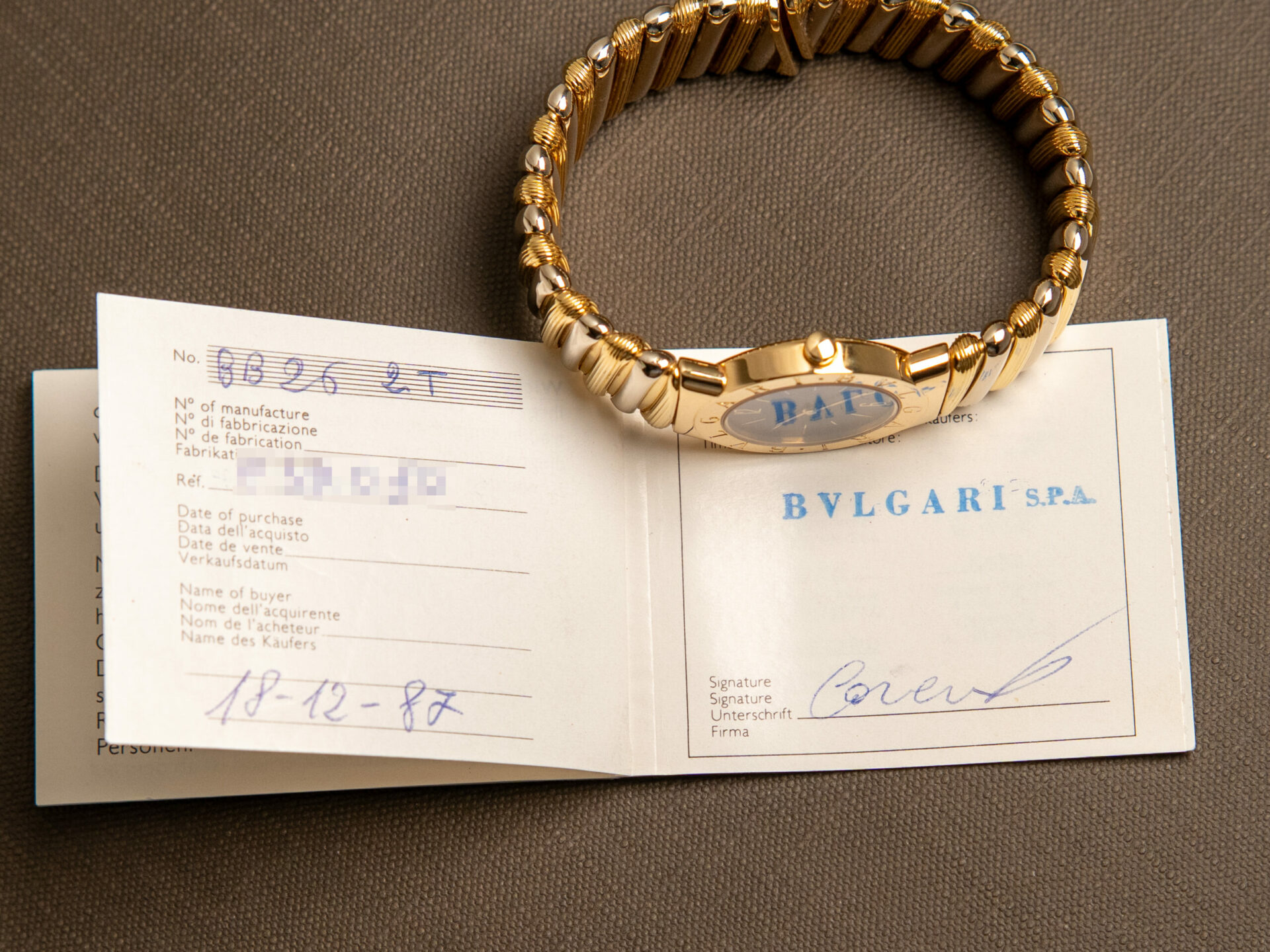 Bulgari Tubogas 26 mm Garanzia 1987 BB262T Taglia M - immagine 9