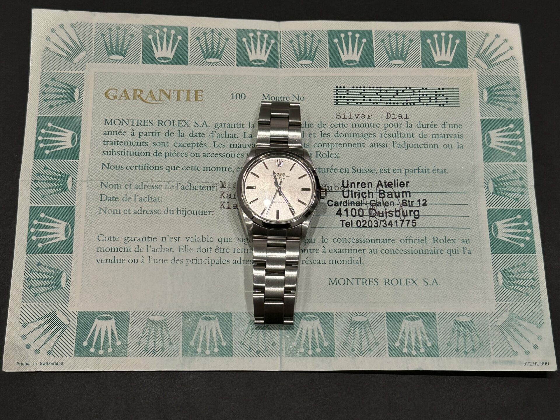 Rolex Air-King Ref. 5500 Full Set 1988 - immagine 7
