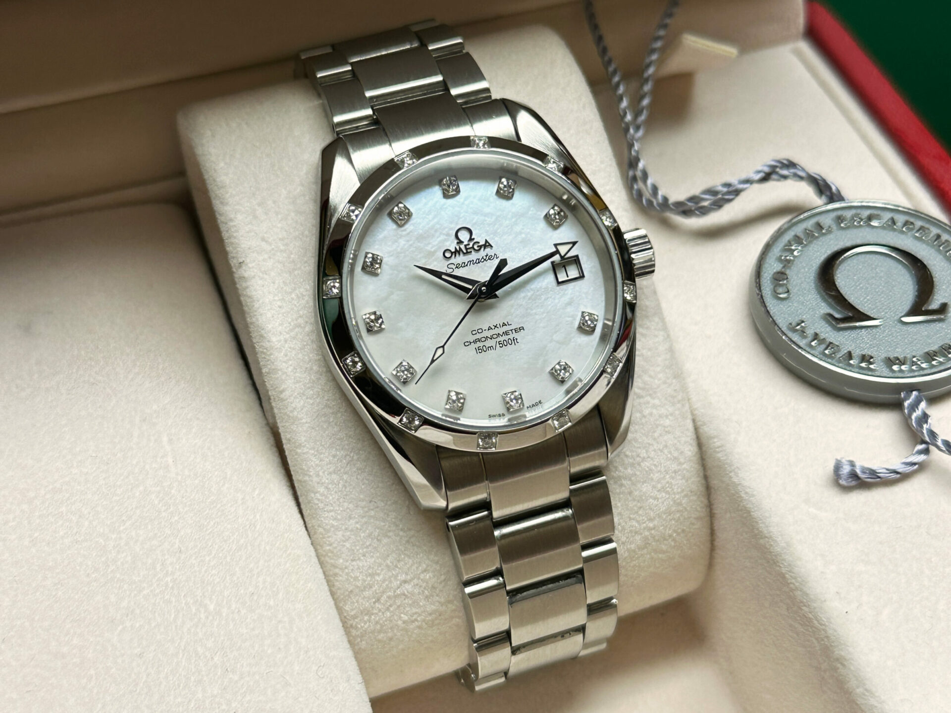 Omega Seamaster Aqua Terra Rare Mother Of Pearl Diamond Ref. 25057500 - immagine 2