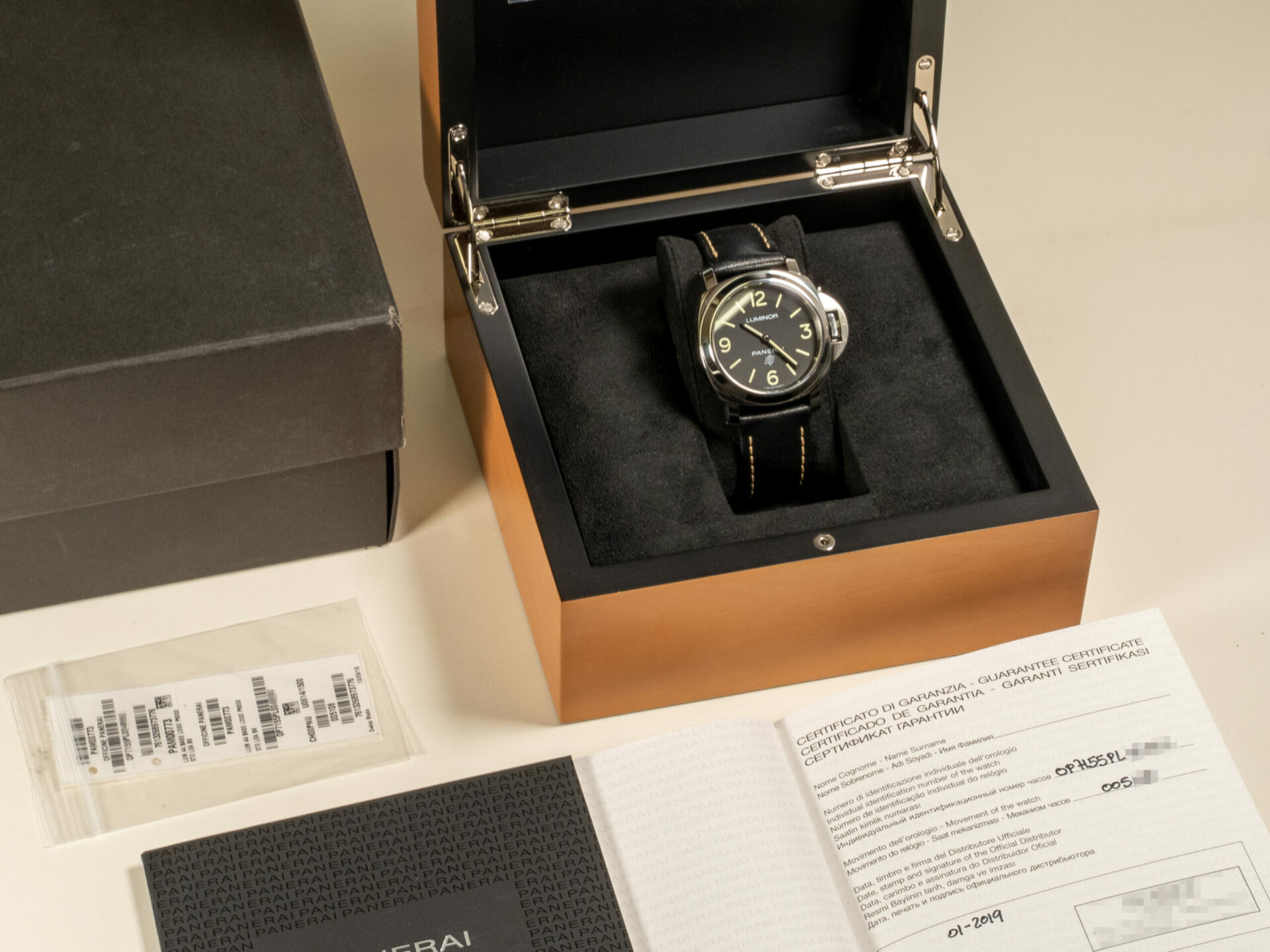 Panerai Luminor Base Logo PAM 00773 Full Set 2019 - immagine 7