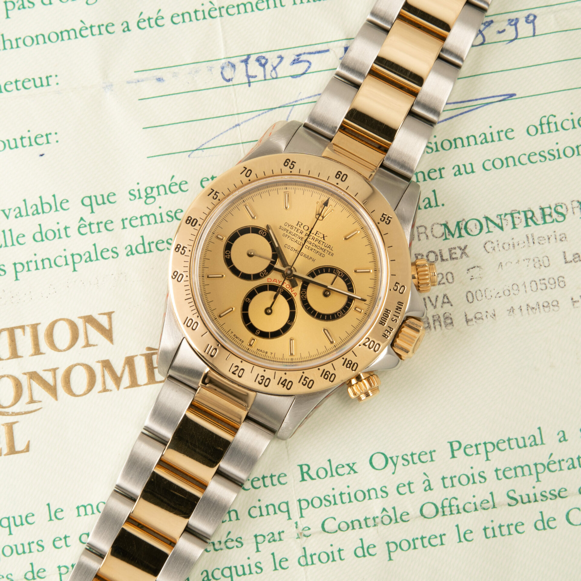 Rolex Daytona Zenith Floating Dial Inverted Six 16523 - Full Set Official Rolex Service
