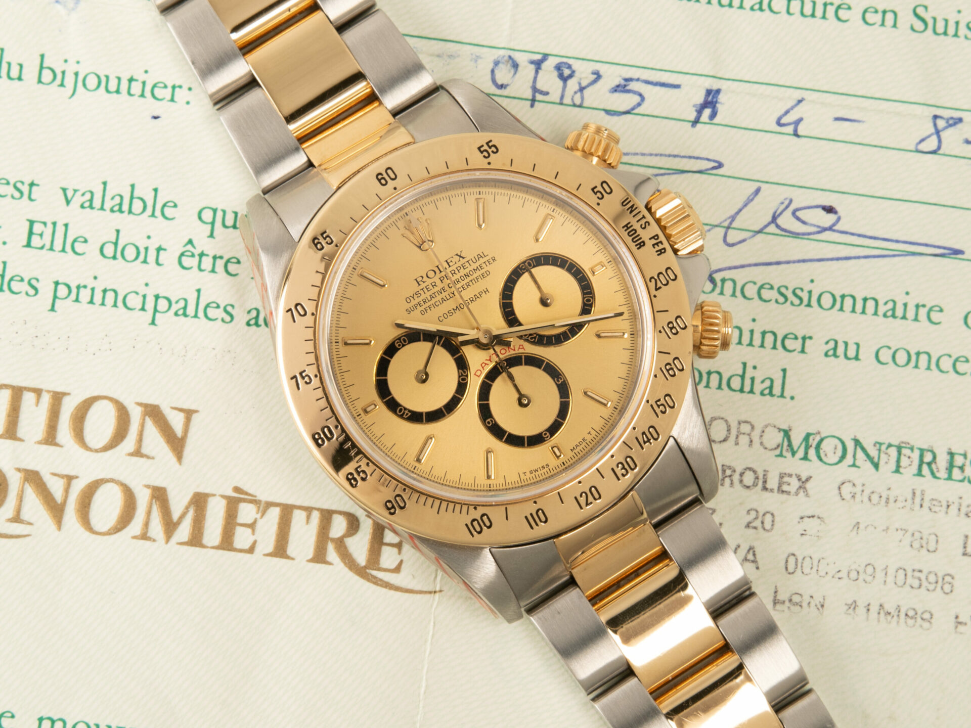 Rolex Daytona Zenith Floating Dial Inverted Six 16523 - Full Set Official Rolex Service - immagine 2