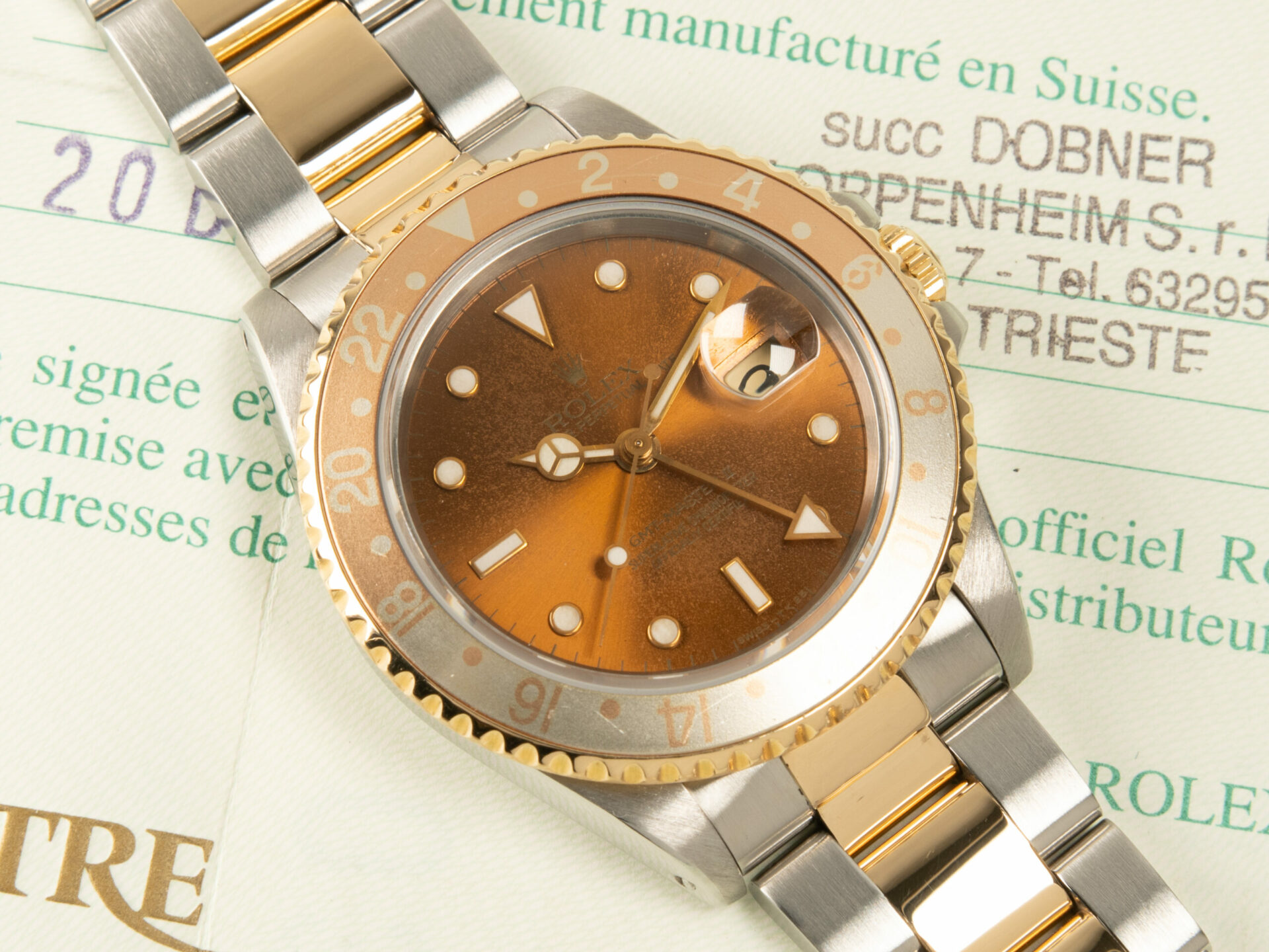Rolex GMT-Master II Rootbeer Tiger Eye Occhio Di Tigre Ghost Ref. 16713 Full Set - immagine 2