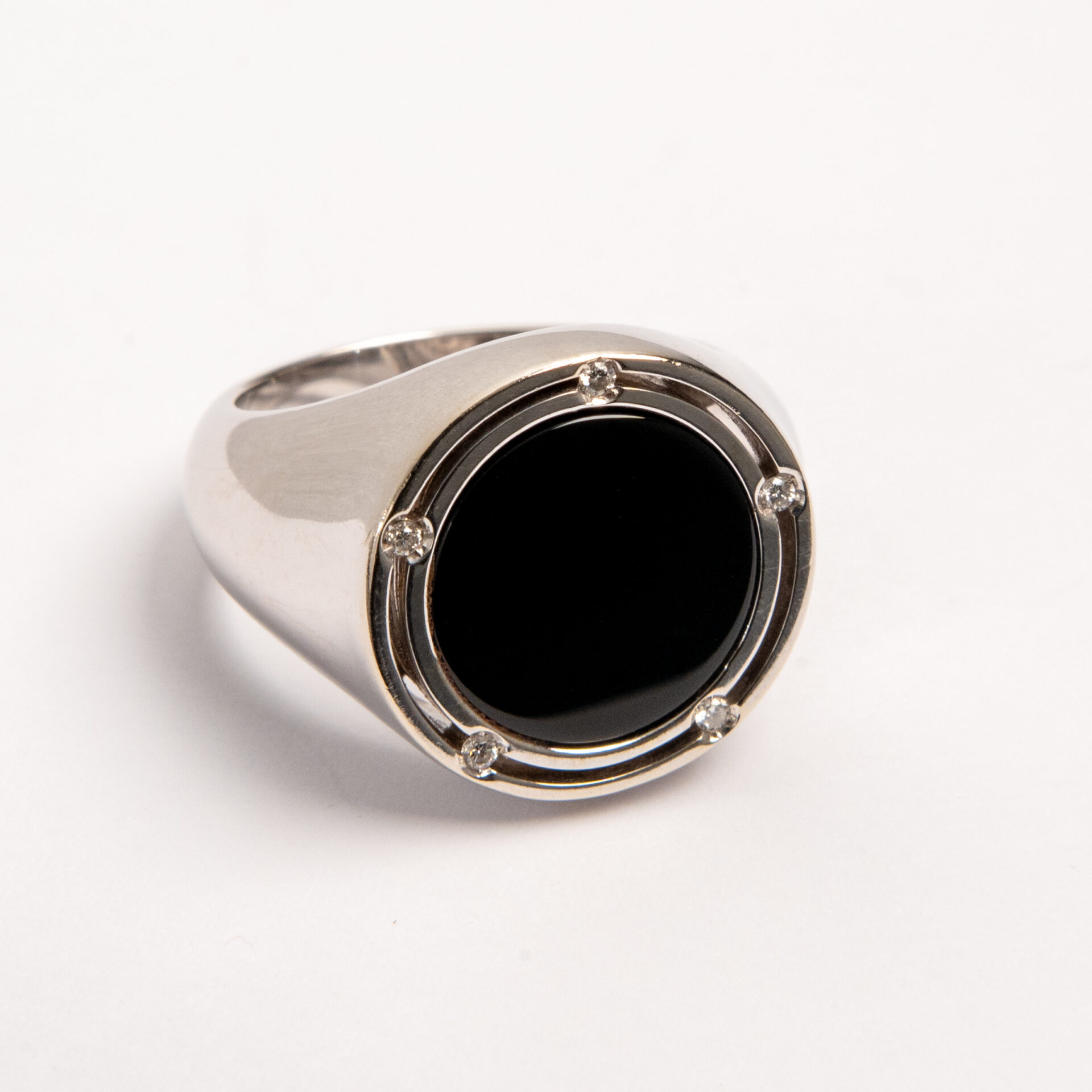 Anello Damiani Brad Pitt Onice Diamanti in Oro Bianco