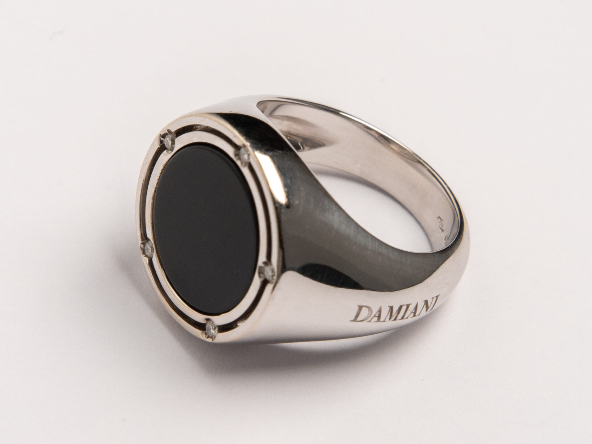 Anello Damiani Brad Pitt Onice Diamanti in Oro Bianco - immagine 2
