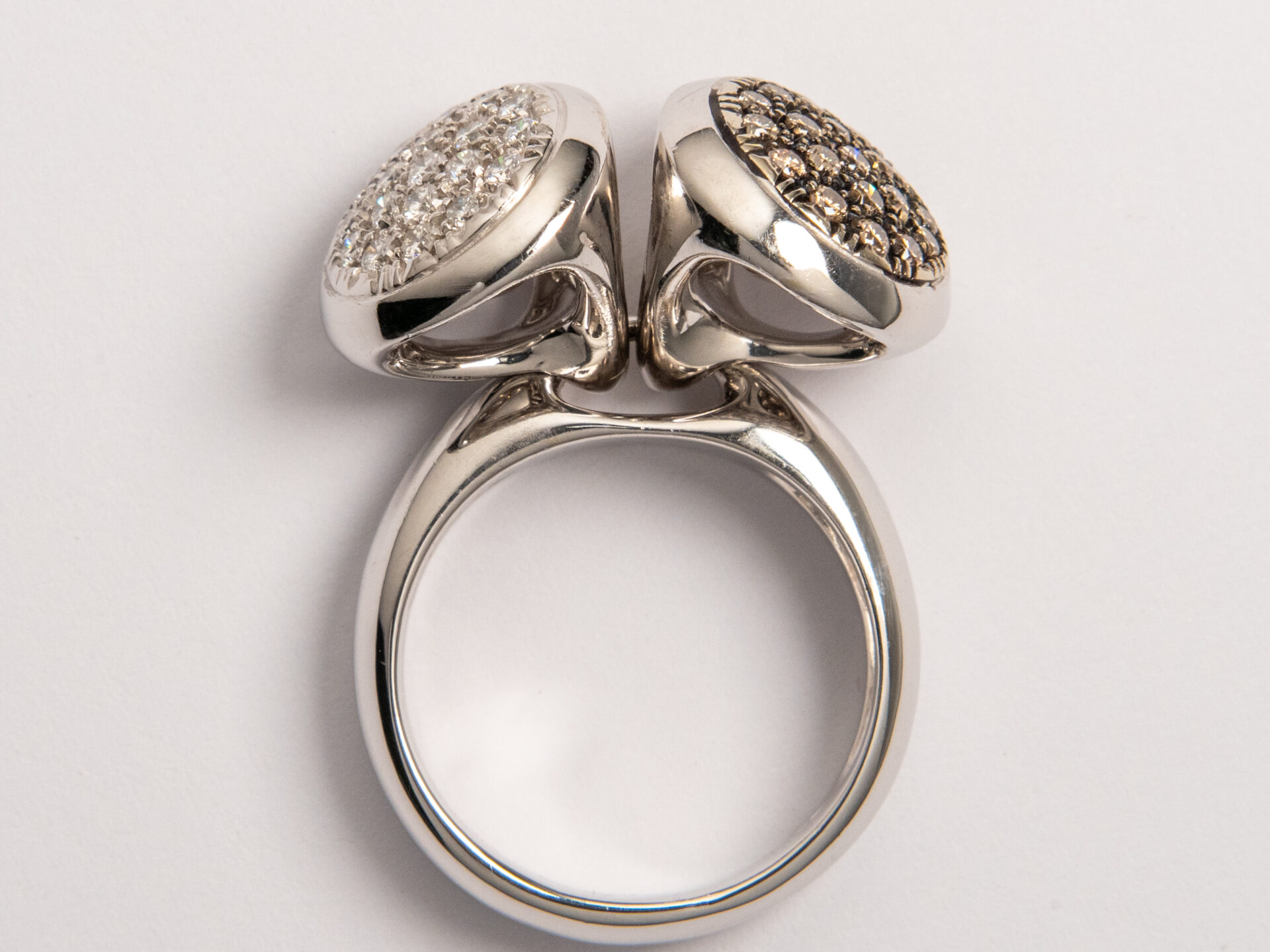 Anello Gavello Oro Bianco e Diamanti - immagine 3
