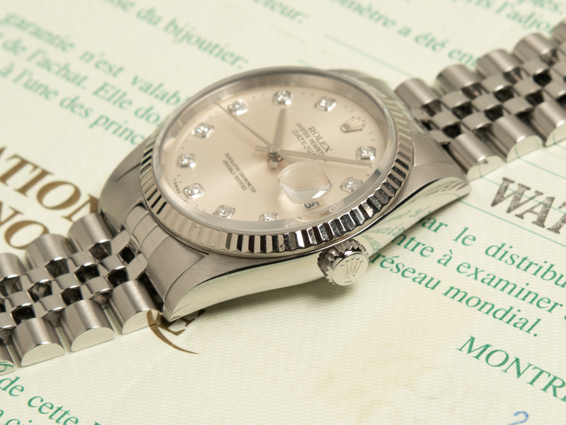 Rolex Datejust 36 Official Service Diamond Dial 16234 Jubilee Full Set - immagine 3