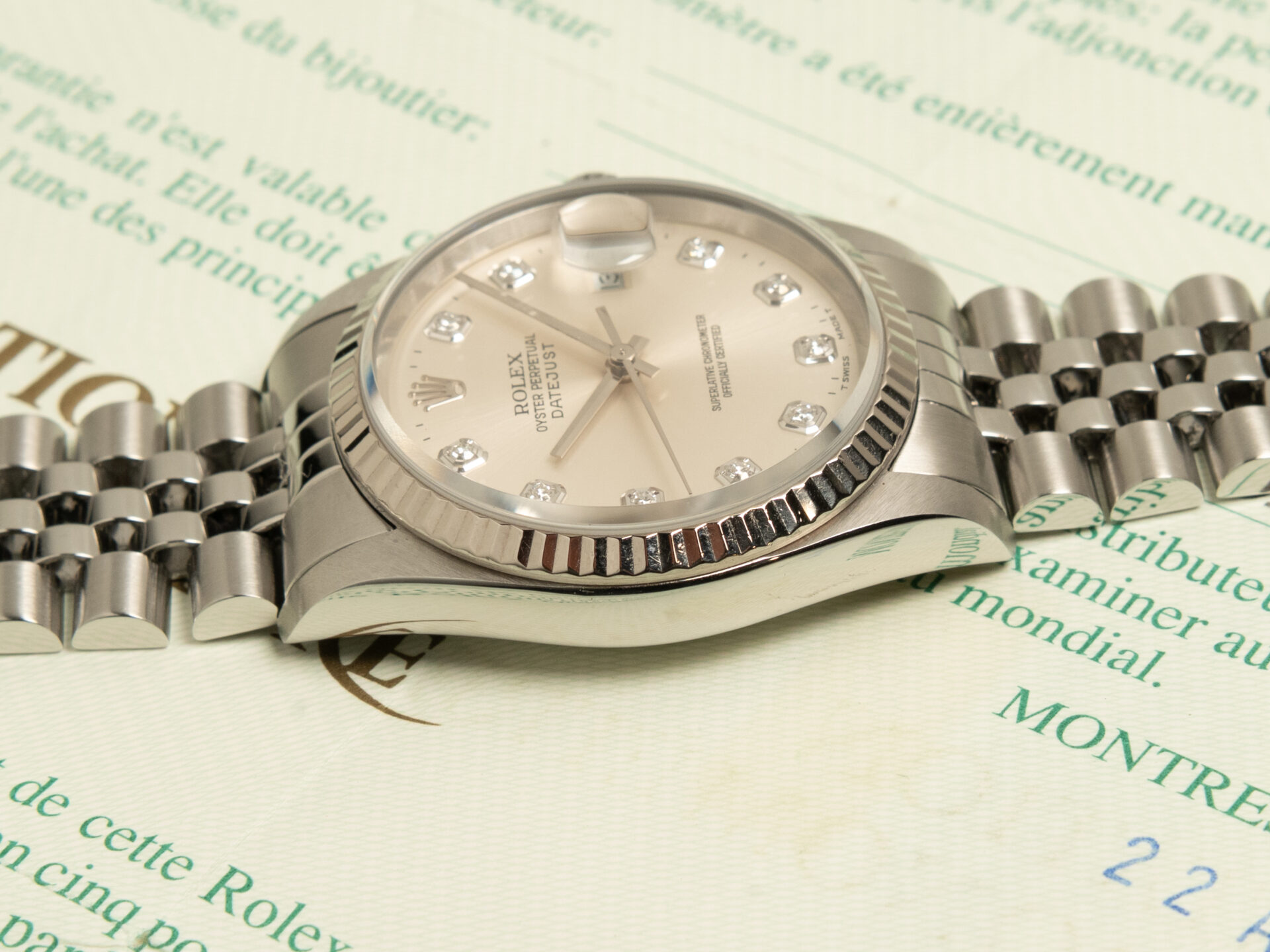 Rolex Datejust 36 Official Service Diamond Dial 16234 Jubilee Full Set - immagine 4
