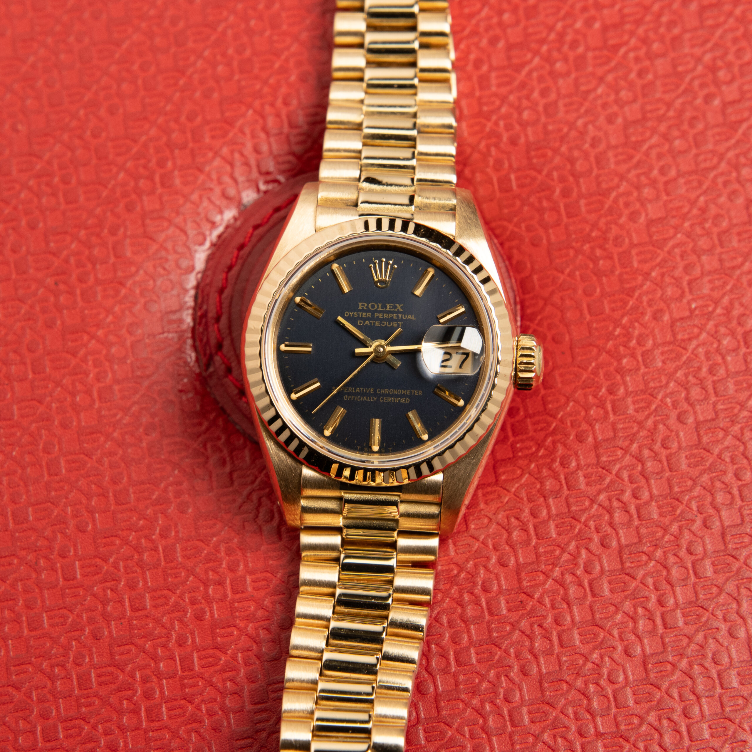 Rolex Datejust-Lady 26 18K 69178 Rare Blue Dial